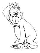 Ape Coloring Page 2