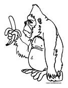 Ape Coloring Page 3