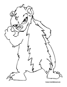Badger Coloring Page 1