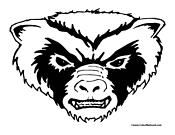 Badger Coloring Page 2