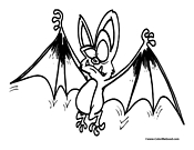 Bat Coloring Page 7