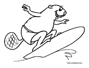 Beaver Coloring Page 3