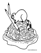 Beaver Coloring Page 6