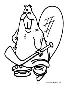 Beaver Coloring Page 7