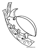 Beetle Coloring Page 4