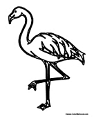 Flamingo with Leg Up