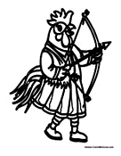 Rooster with Bow and Arrow