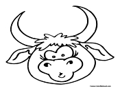 Bull Coloring Page 2