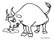Bull Coloring Page 3