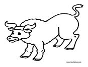 Bull Coloring Page 6