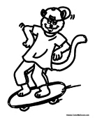 Cat Skateboarding