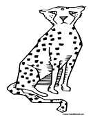 Cheetah Coloring Page 1
