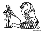 Circus Lion and Tamer