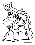 Cow Coloring Page 1