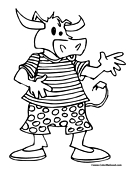 Cow Coloring Page 2