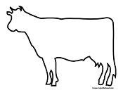 Basic Cow Outline Picture