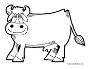 Cow Coloring Page 9