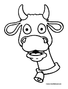 Cow Head Coloring Page 10