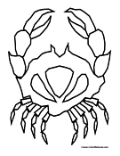 Crab Coloring Page 1