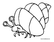 Crab in Shello Coloring Page