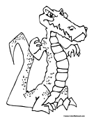 Crocodile Coloring Page 1