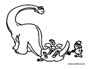 Apatosaurus and Caveman