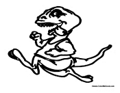 Dinosaur Running a Race