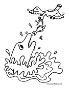 Dolphin Coloring Page 4