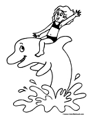 Dolphin Coloring Page 8