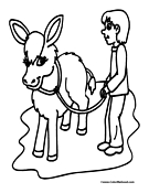 Donkey Coloring Page 2