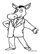 Donkey Coloring Page 3