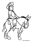 Donkey Coloring Page 4