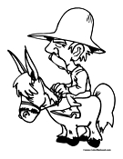 Donkey Coloring Page 7
