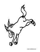 Donkey Coloring Page 10