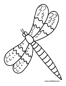 Dragonfly Coloring Page 1
