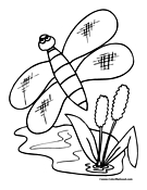 Dragonfly Coloring Page 2