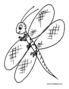 Dragonfly Coloring Page 6