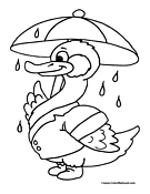 Duck Coloring Page 2