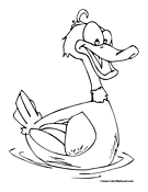 Duck Coloring Page 4
