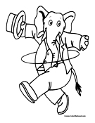 Elephant Coloring Page 13