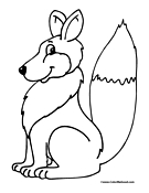 Fox Coloring Page 1