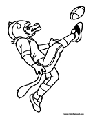 Fox Football Coloring Page