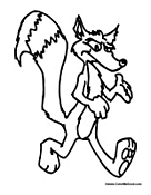 Cartoon Fox Walking