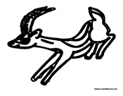 Gazelle Coloring Pages