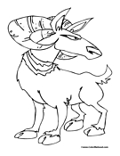 Goat Coloring Page 6