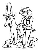 Goat Coloring Page 12