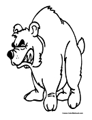 Grizzley Bear Coloring Page 1