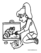 Hamster Coloring Page 1