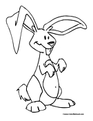 Hare Coloring Page 1