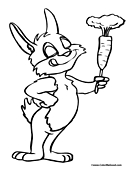 Hare Coloring Page 2